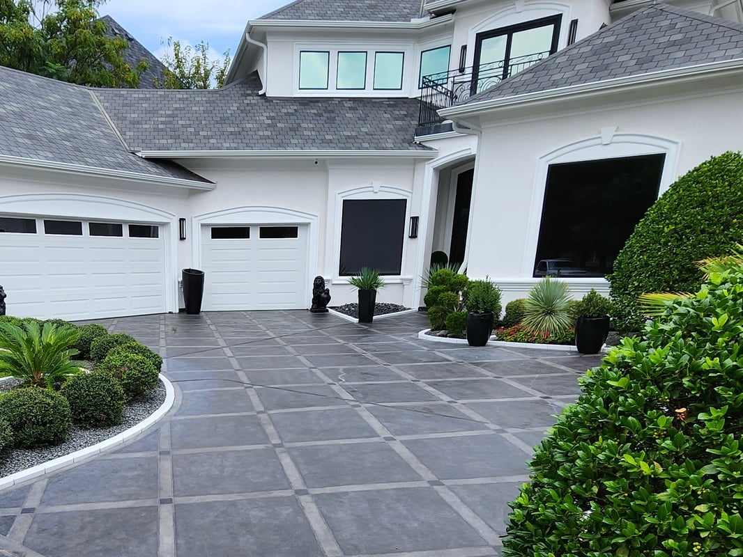StoneCoat decorative concrete patio overlay in Prosper Texas