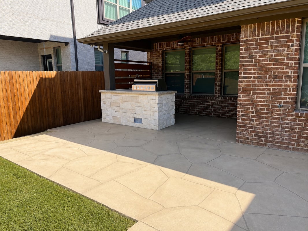 StoneCoat overlay finish on patio concrete in Royce City Texas
